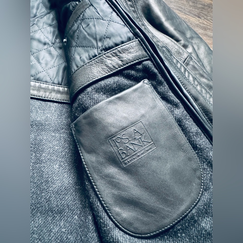 Joseph A. Bank Men’s Leather Jacket XL - Picture 5 of 10